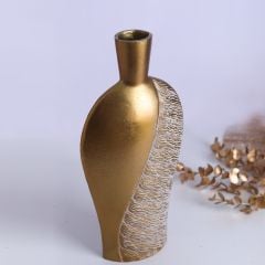 Gold And White Ant Vase