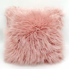 Cushion Sofa Round Pink Fur