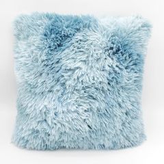 Cushion Sofa Round Sky Blue Fur