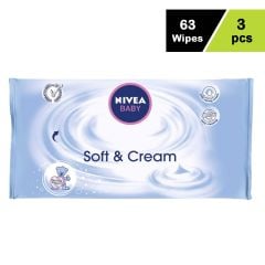 Nivea Baby Wipes Soft & Cream 3 X 63Pcs
