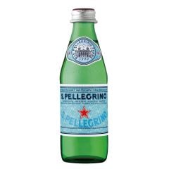 San Pellegrino Sparkling Natural Mineral Water Glass Bottle 250ml 