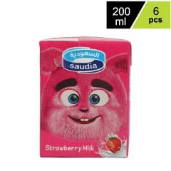 Saudia Uht Milk Strawberry 5+1X200ml