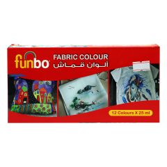 Fabric Col Paint Set 12 Colors