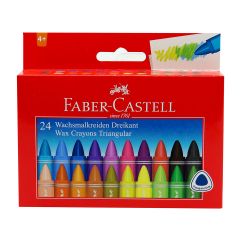 Faber Castell Triangular Wax Crayon 24 Colors