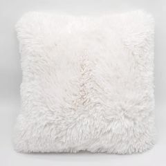 Cushion Sofa Round White Short Fur
