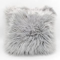 Cushion Sofa Round Gray Fur