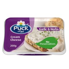 Puck Cream Cheese Garlic & Herbs Natural Spread 200gm