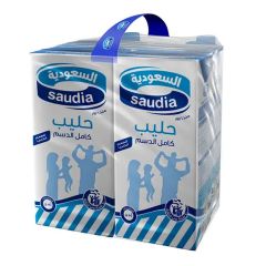 Saudia Uht Milk Full Fat 4x1Ltr 