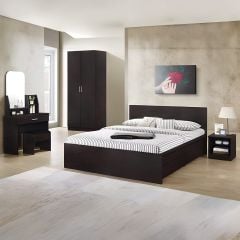 Bedroom Set: Bed 203Cmx164Cm, Wardrobe 193Cmx79Cm, 1 Dressing Table 80Cmx165Cm, 1 Side Table 40Cmx42Cm